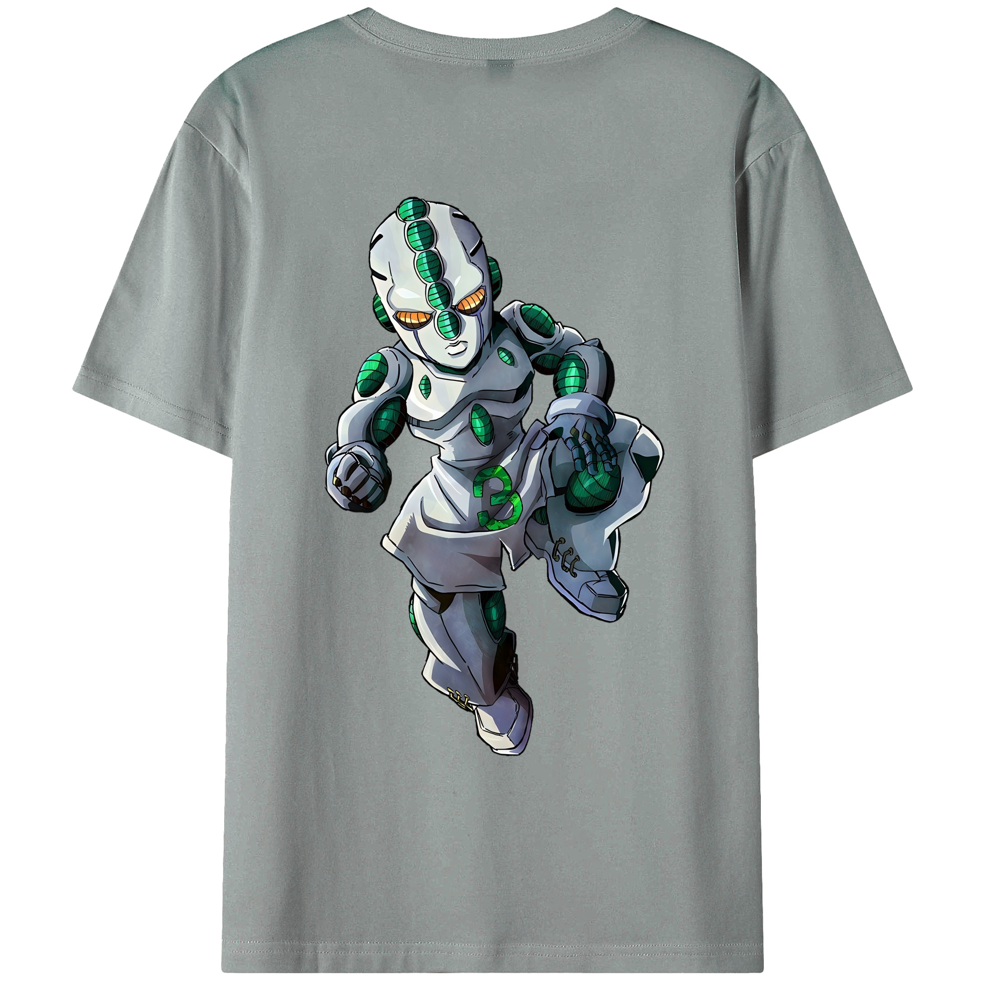 （画像用） ジョジョの奇妙な冒険 広瀨康一 JoJo's Bizarre Adventure Hirose Koichi 綿100％ メンズ半袖Tシャツ（バックプリント） 通気性